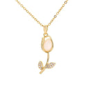 GARGANTILHA TULIPA BANHADA EM OURO 18K