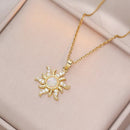 GARGANTILHA SOL CRAVEJADO BANHADA EM OURO 18K
