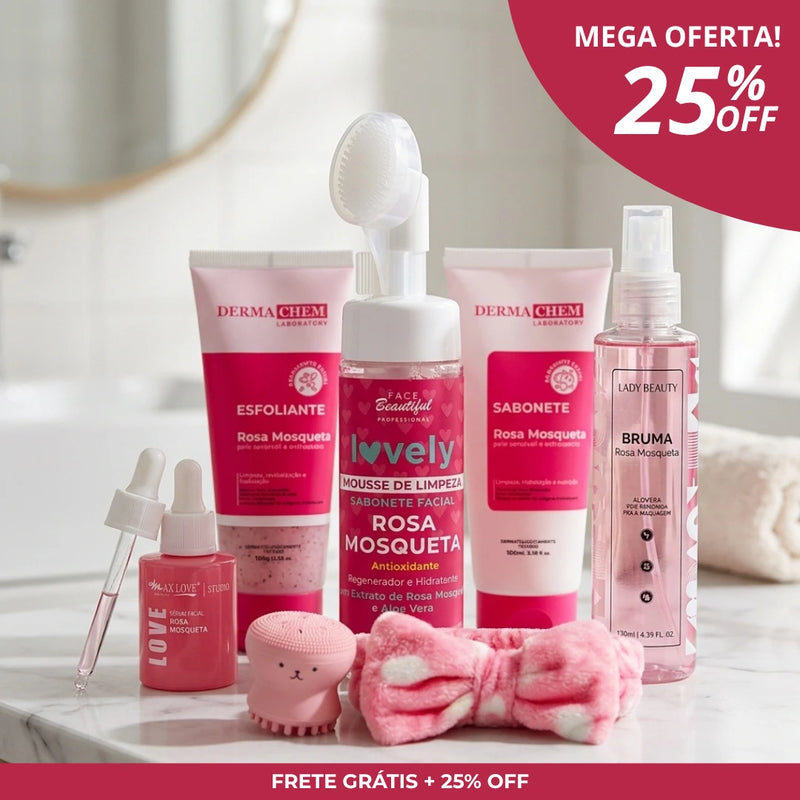 Kit Facial Rosa Mosqueta Premium – Limpeza e Hidratação