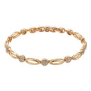 PULSEIRA CRAVEJADA BANHADA EM OURO 18K
