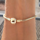 Pulseira para Berloques Dourada Banhada a Ouro 18K