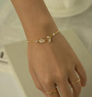 Pulseira de Amizade Banhada a Ouro 18K